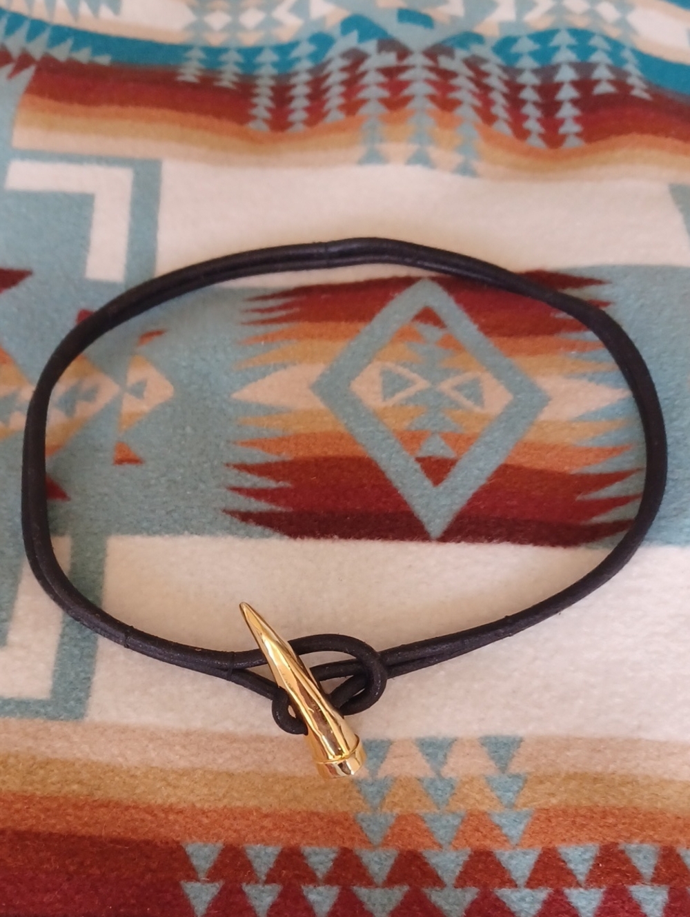 Derek Lam Black Leather Cord Belt With Brass Toggle Closure